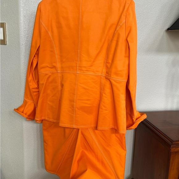 Divine Sports by Devine Denim 3-Piece Orange Studded Church Suit - Picture 2 of 3